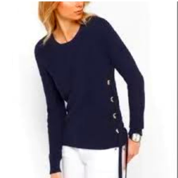 Michael Michael Kors true navy crewneck cotton top - Picture 1 of 5